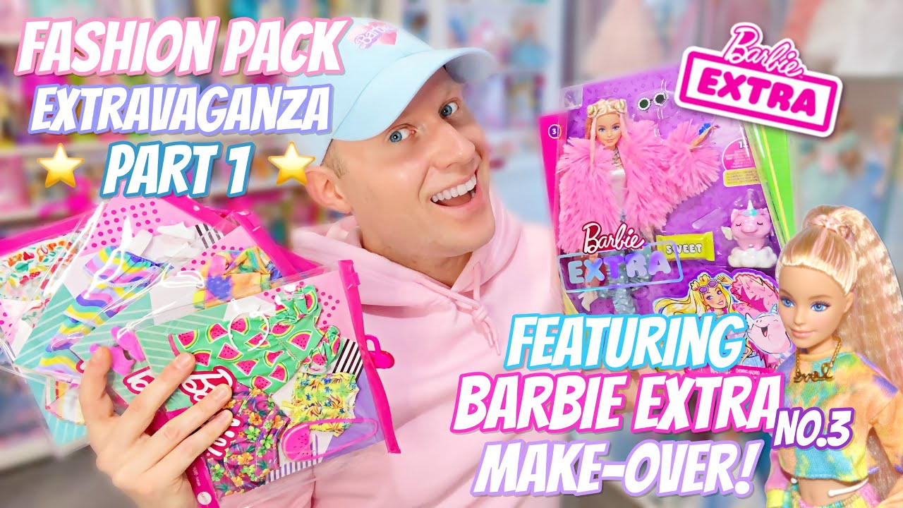 Модный набор EXTRAvaganza ЧАСТЬ 1 🎀 с участием Барби EXTRA №3 (Преображение!)