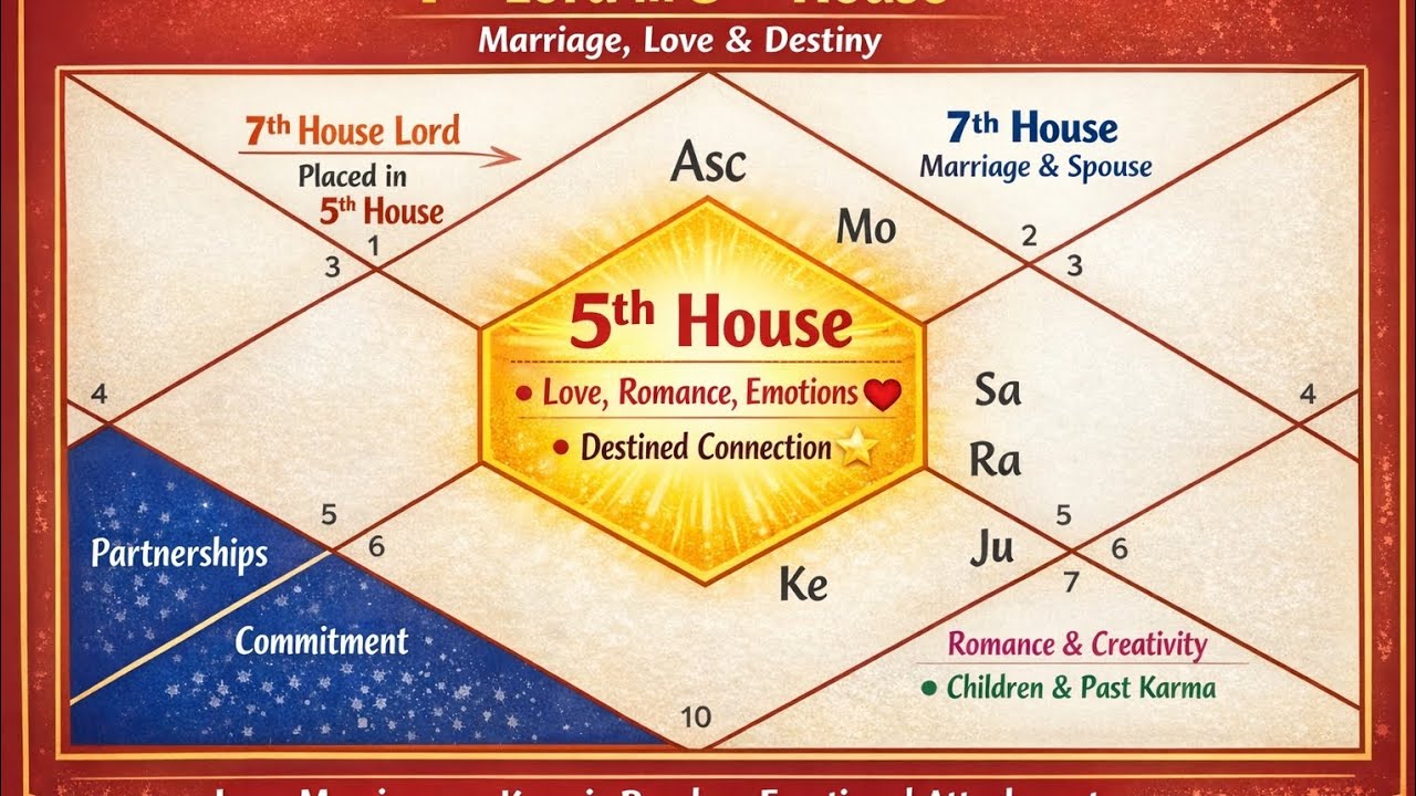 “7th Lord in 5th House”♥️👰 – Kya Aapki Shadi Love Based Hogi💒