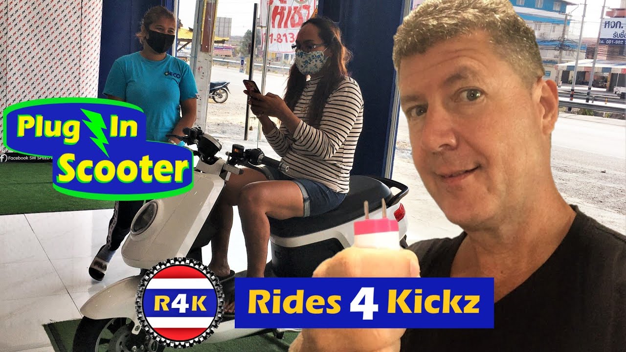 Test Riding an Electric Scooter in Thailand
