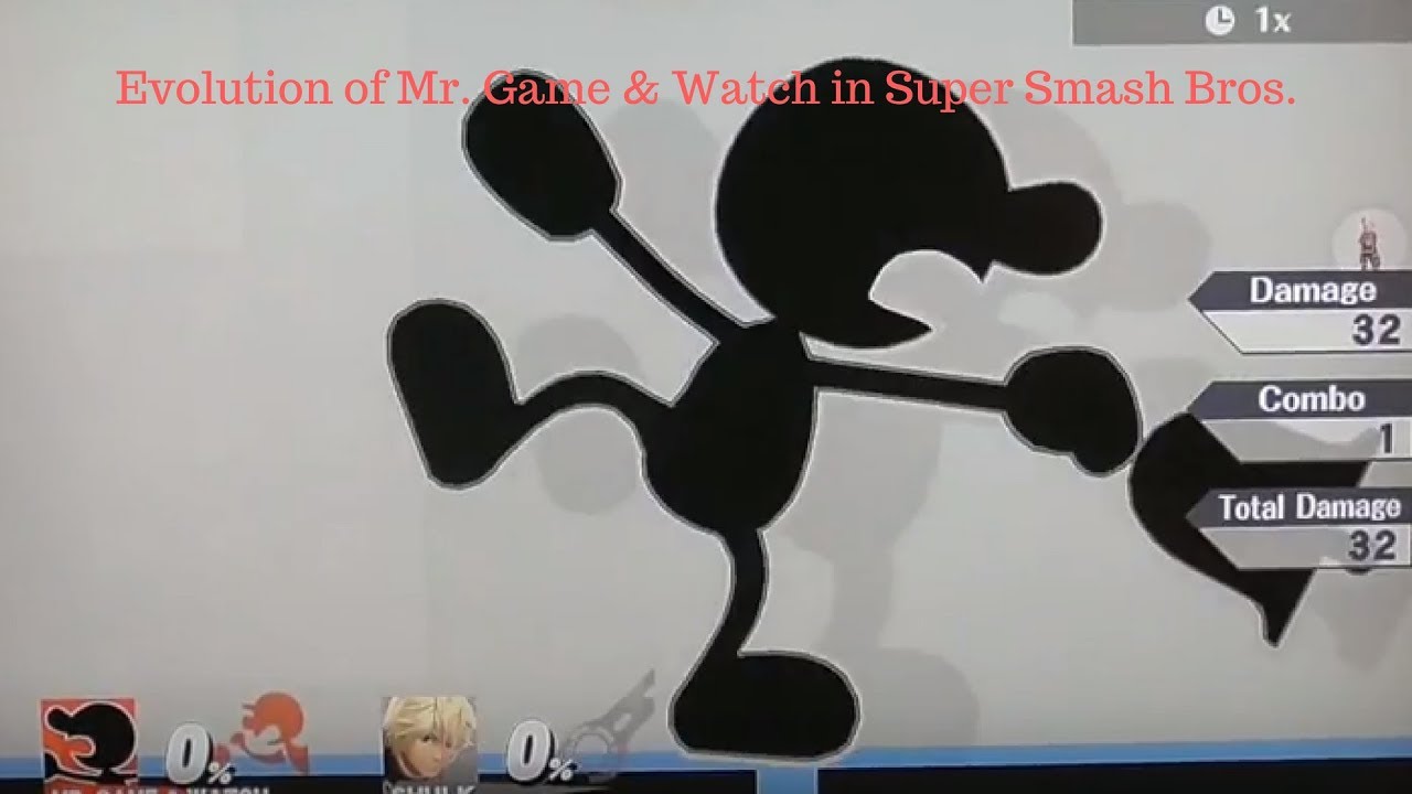 Evolution of Mr Game & Watch in Super Smash Bros (Graphics, Moveset, Sound Clips Animations & More!)