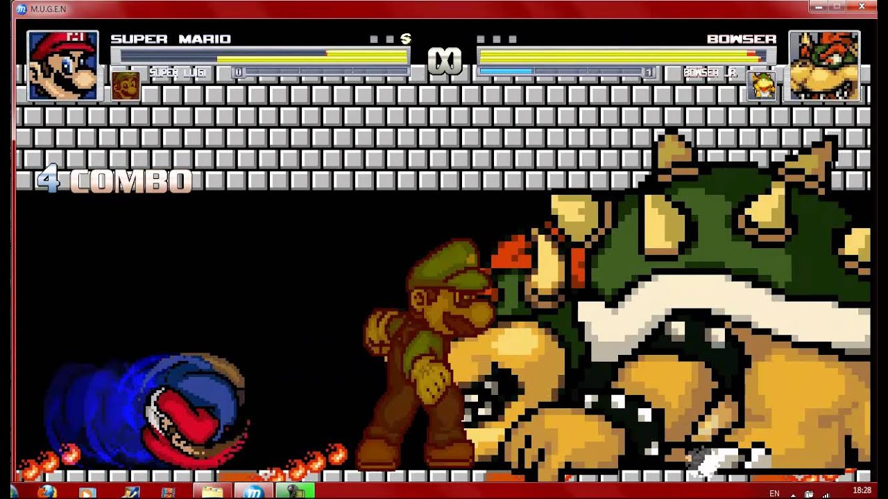 Mugen Mario Bros vs Bowser and Bowser Jr