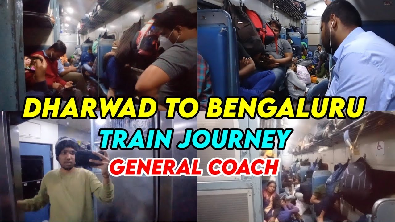 Dharwad to Bengaluru Train Journey | General Coach | KSR Bengaluru SF Express 20654 | Sallu Vlogs