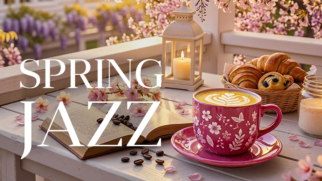 Spring Jazz Cafe Music ☕🌸 Relaxing Bossa Nova Lounge Jazz for Start Your Morning & Stress Relief