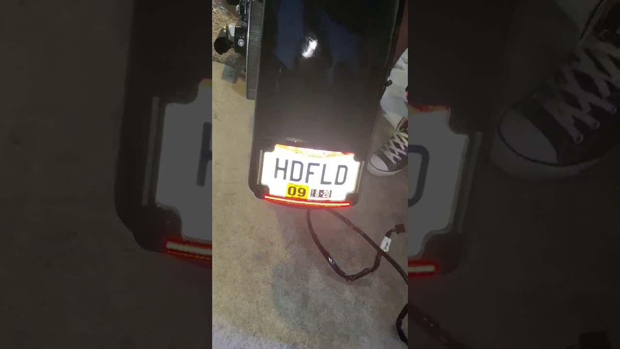 Customs dynamics 4 light license plate frame