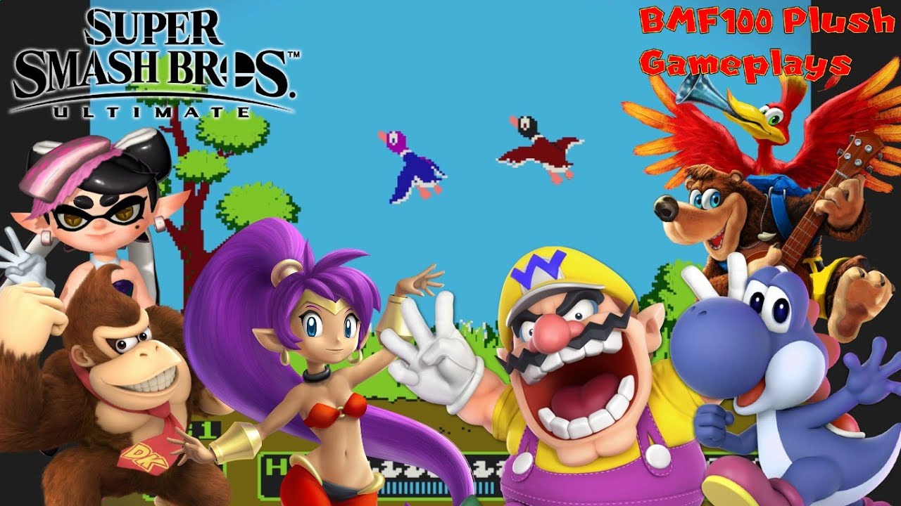 BMF100 PG: Shantae, Callie & Donkey Kong Vs Wario, Blue Yoshi & Banjo & Kazooie SSBU Gameplay!