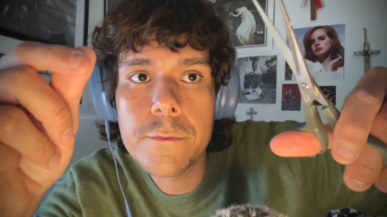 ASMR haircut roleplay (soft male whispering and scissor sounds)