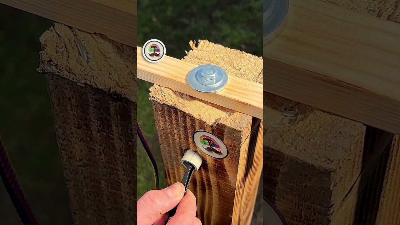 Brilliant! PVC Pipe Bolt Clothesline Mount! #tricks