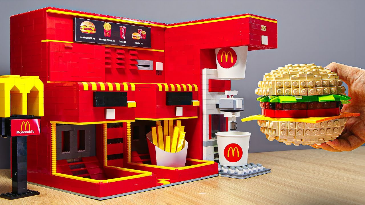 McDonald&rsquo;s Cooking Custom LEGO Vending Machine! Viral Fast Food ASMR