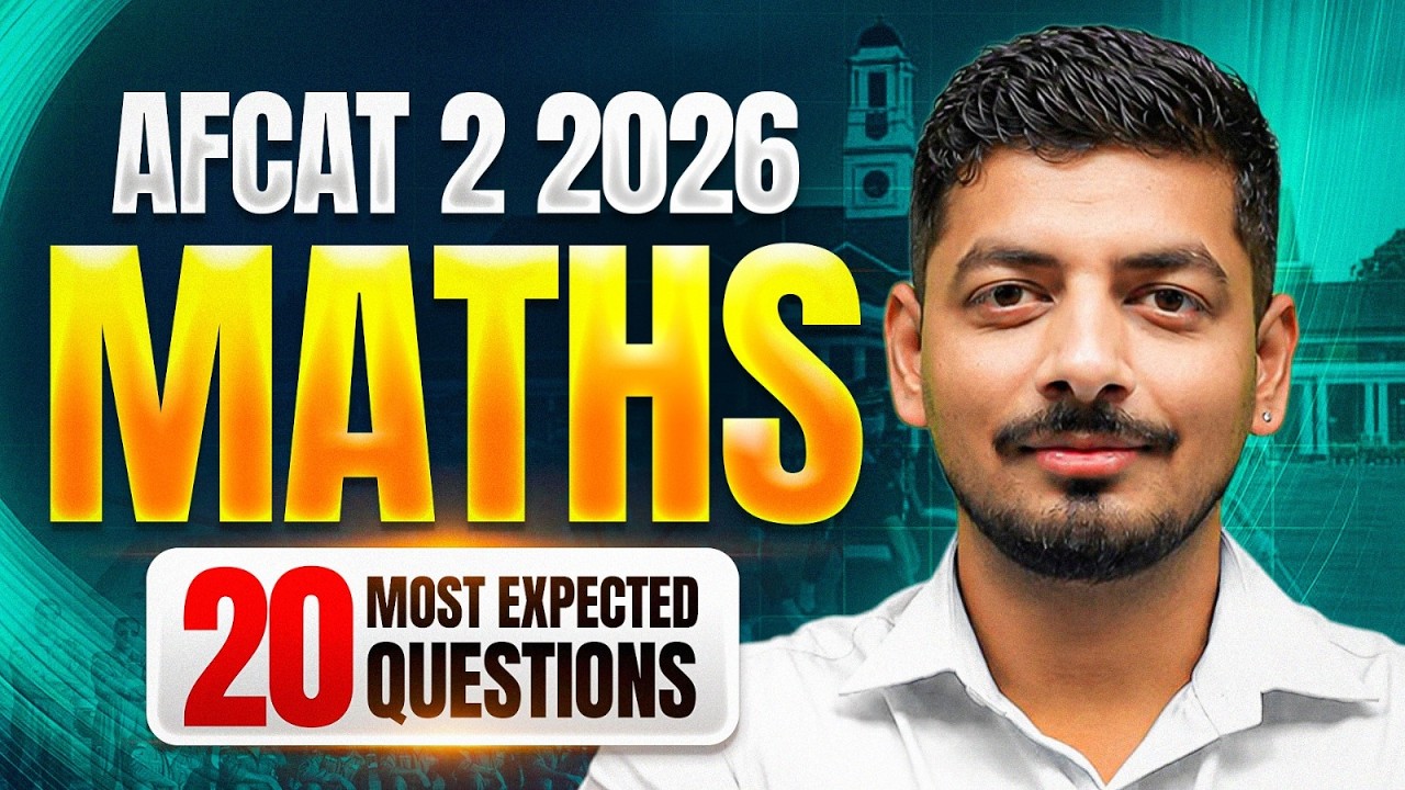AFCAT 2 2026 Maths | 20 Most Expected Questions with Solutions | Defence Wallah Academy