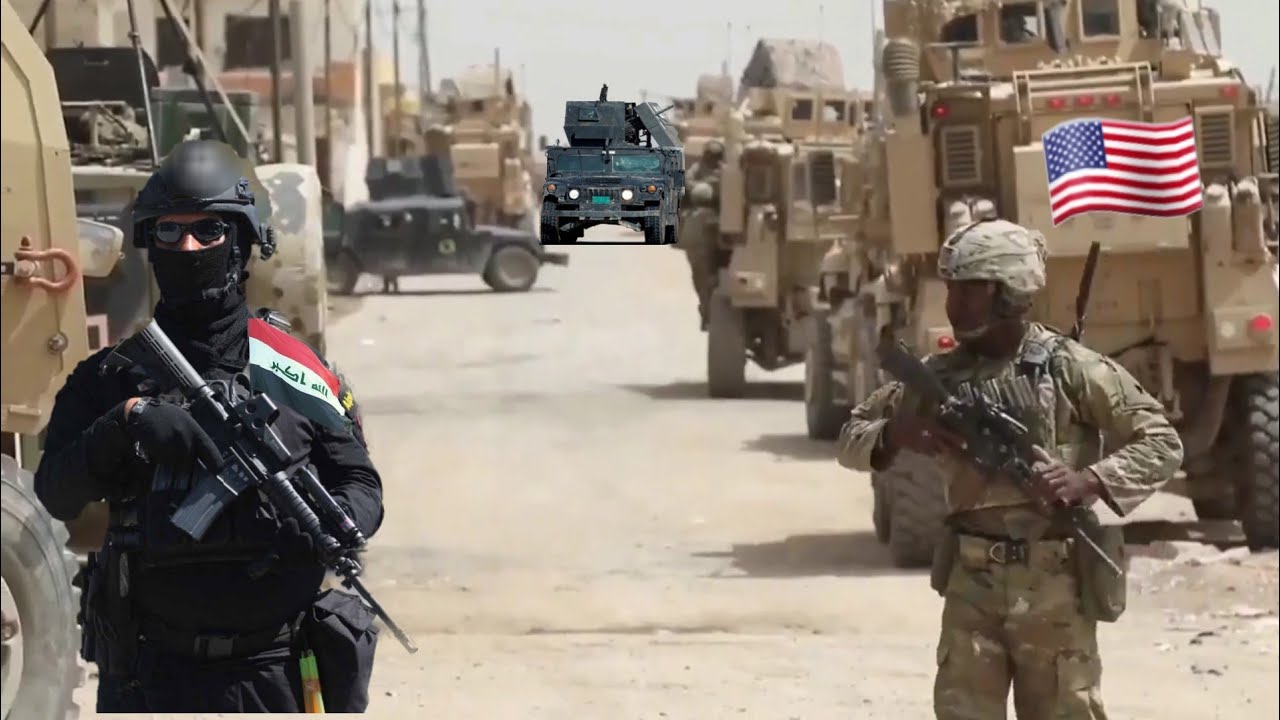 عاجل انتشار القوات الأمريكية 🇮🇶 🇺🇸 العراق هو مجرد اعلام ونشر القوات العراقية 