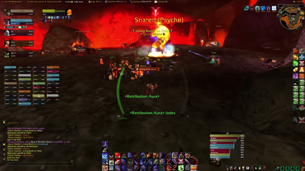 Playerbot test - Baron Geddon Living Bomb