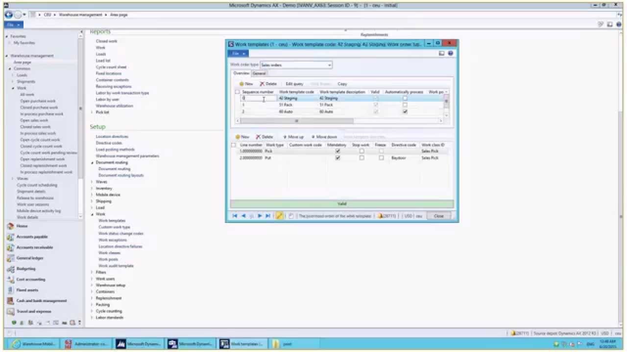 Tutorial: Custom work types in Warehouse management module in Dynamics AX 2012 R3