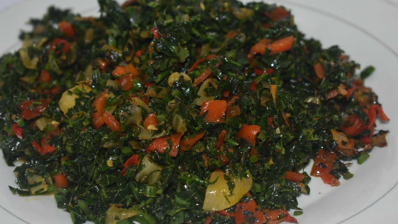 How to make Ugu(fluted pumpkin leaves) stir-fry.