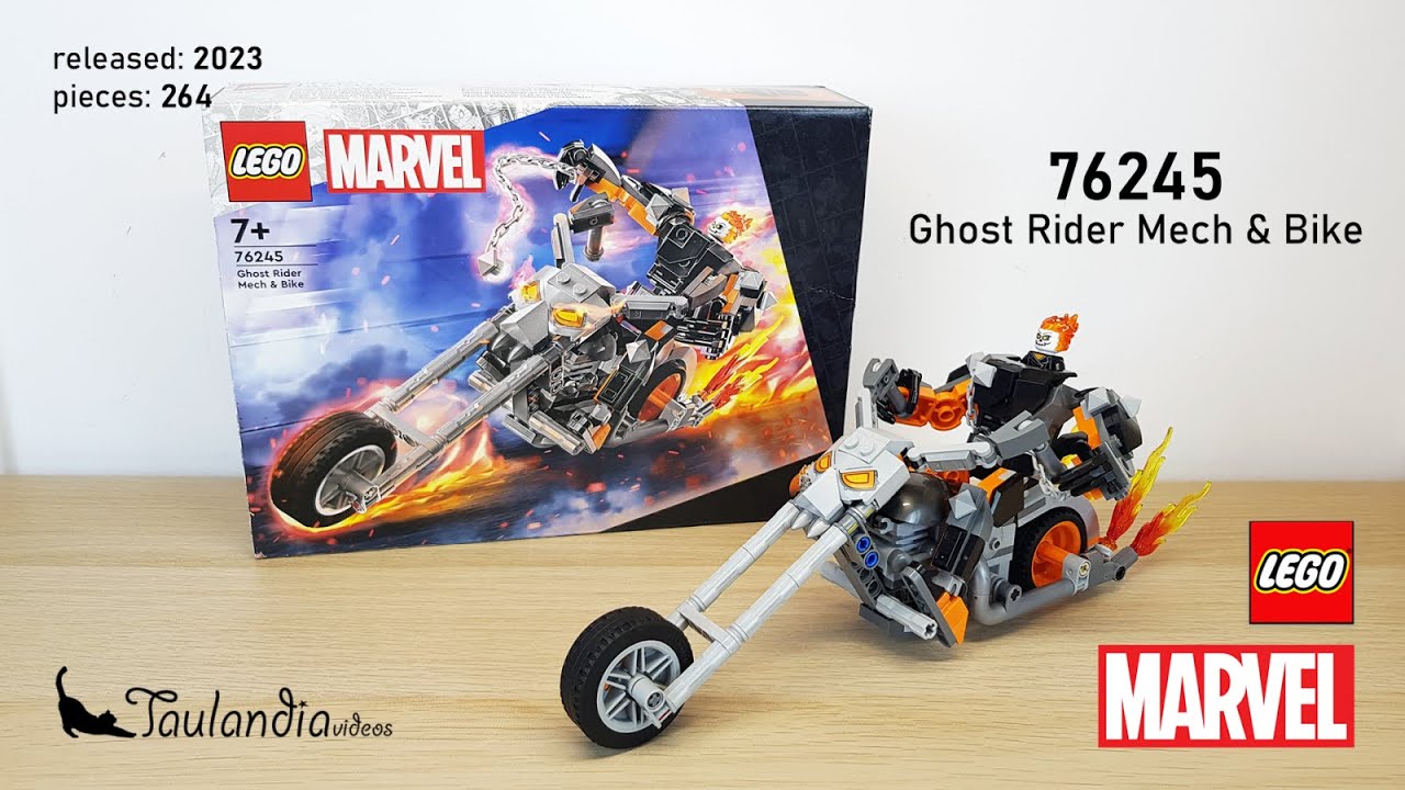 LEGO Marvel Super Heroes 76245: Ghost Rider Mech & Bike (2023) - unbox and speed building