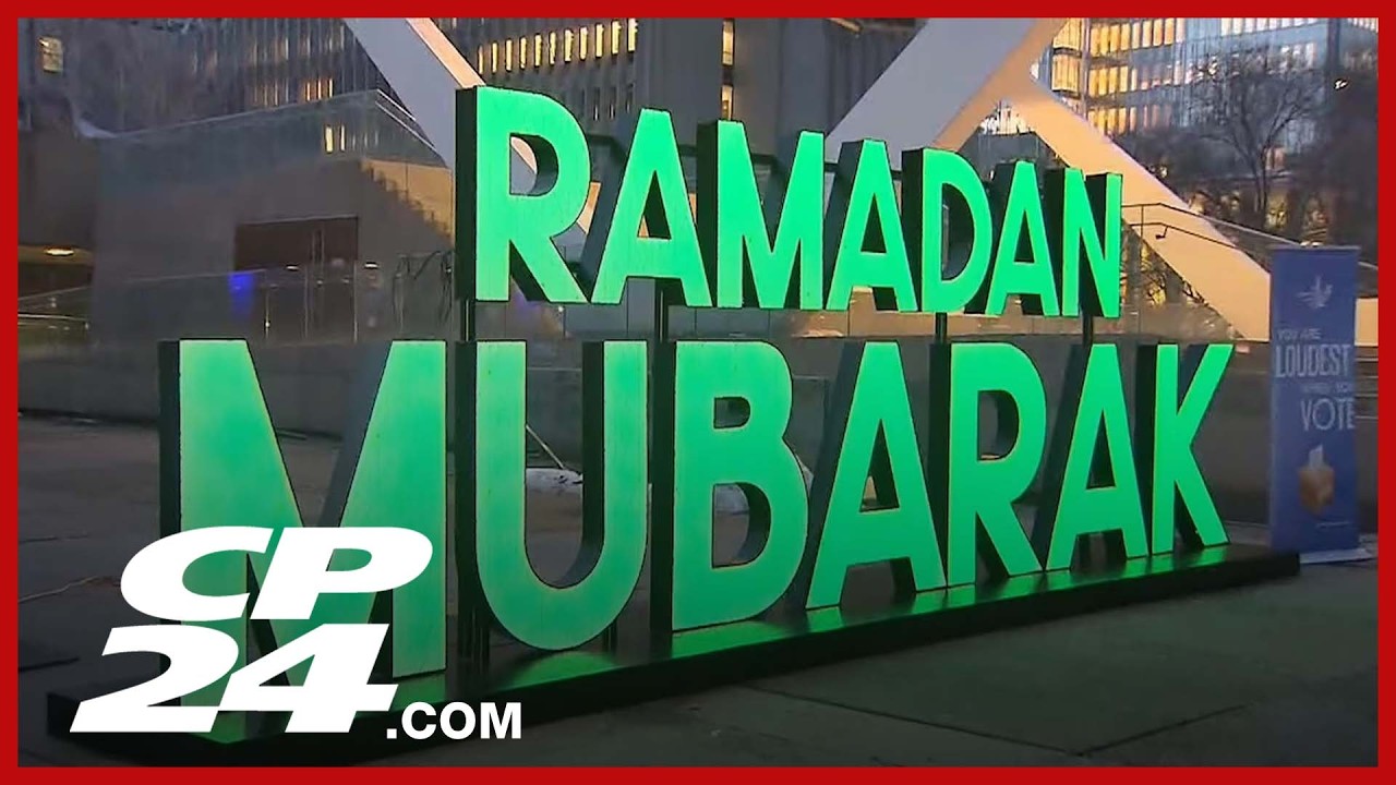 Toronto marks start of Ramadan with ‘Ramadan Mubarak’ sign at Nathan Phillips Square