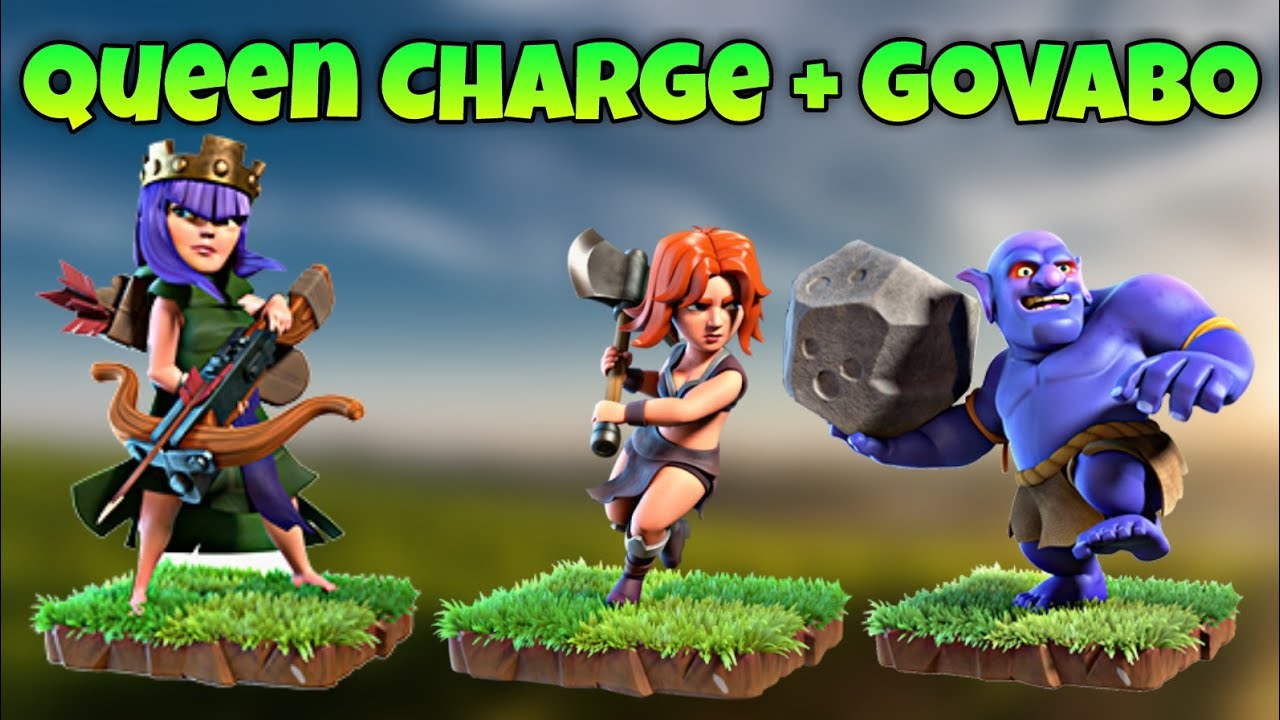 TH10 Queen Charge + GoVaBo (Golem + Valkyrie + Bowler) War Attack Strategy | Part 1 | Clash of Clans