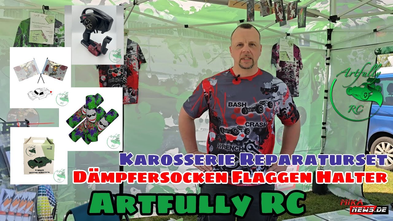 Vorgestellt! Artfully RC - Dämpfersocken Folien Karosserie Reparaturset Flaggen Handyhalter #rc