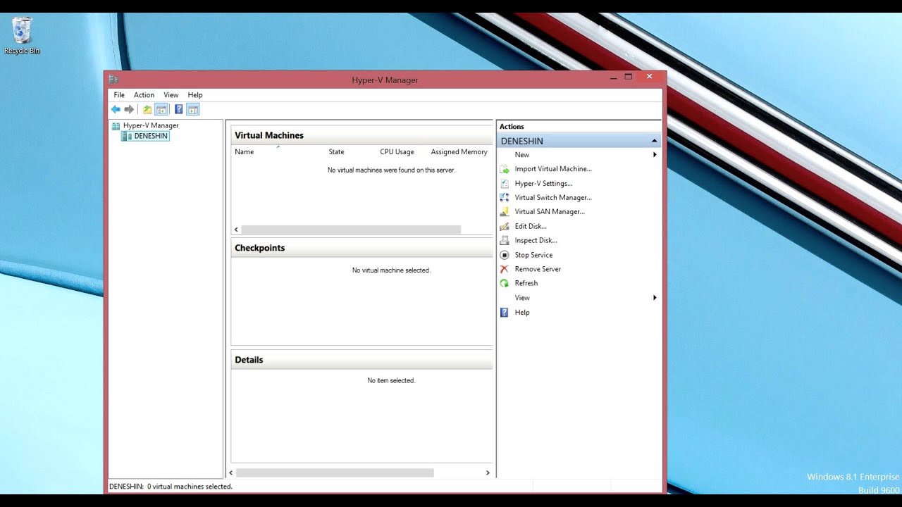 HyperV Installation Windows 8.1 ENT