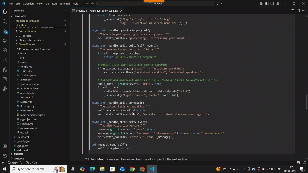 AI102 Lab24   Develop an Azure AI Voice Live agent
