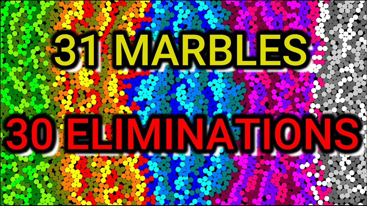 31 Unique Marbles & 30 Times Eliminations - Elimination Marble Race in Algodoo | 45 |