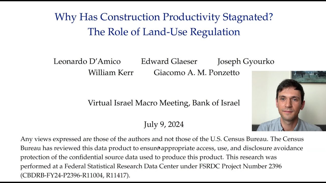 Leonardo D'Amico - Why has construction productivity stagnated? The role of land-use regulation