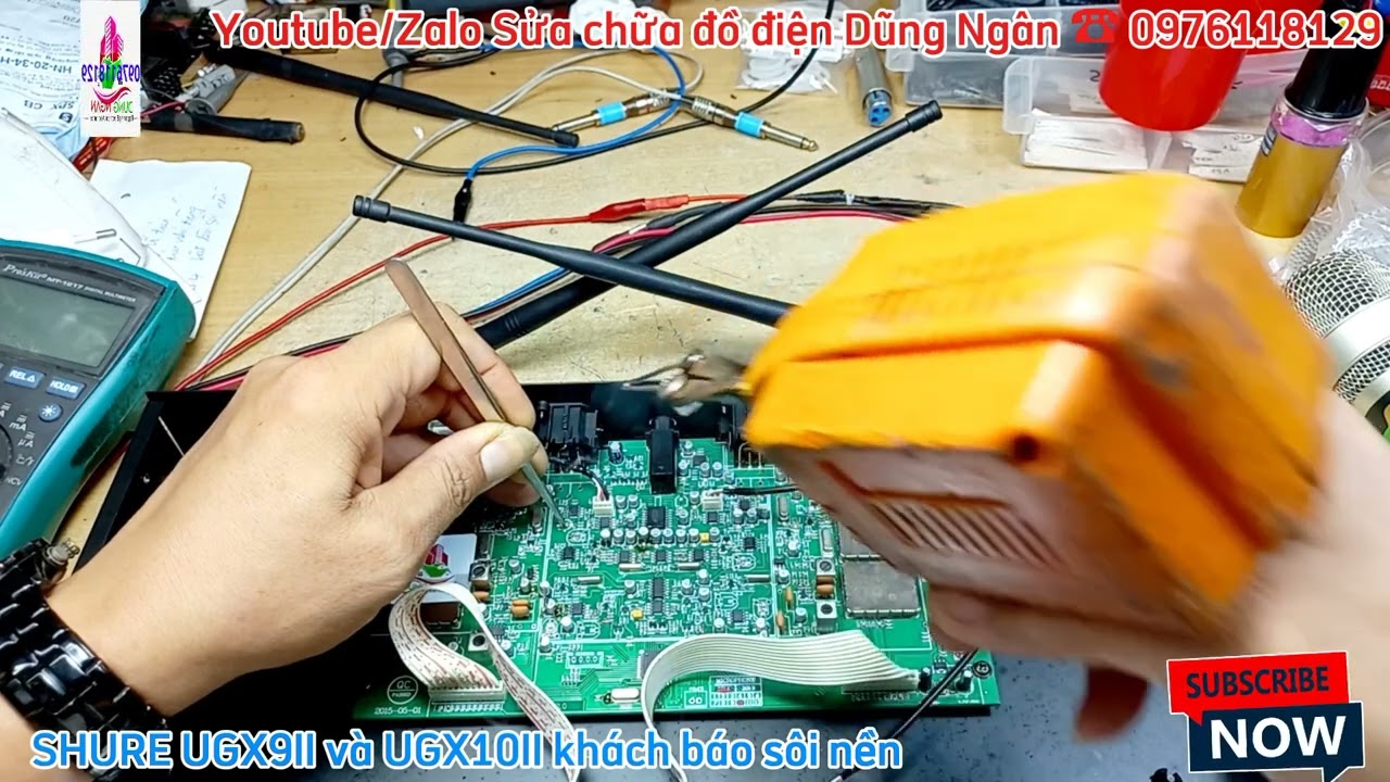Sửa chữa micro không dây #SHURE #UGX9II và #UGX10II khách báo sôi nền, nhưng bệnh lạ lắm luôn :))
