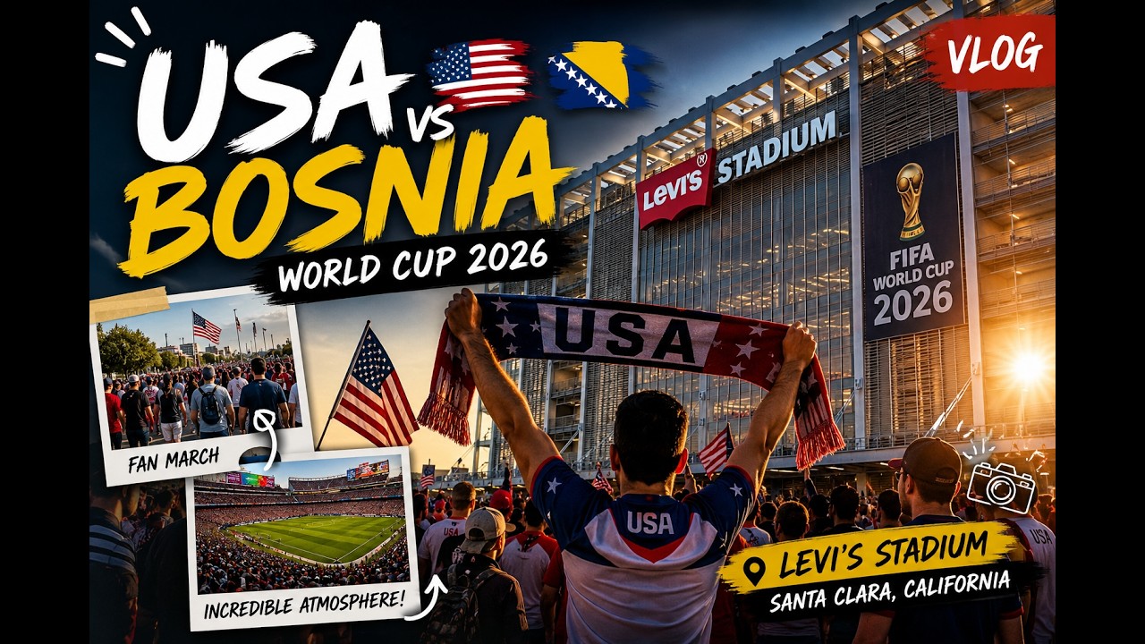 🇺🇸 USA Fans Take Over Levi's Stadium! | World Cup Matchday Atmosphere vs Bosnia