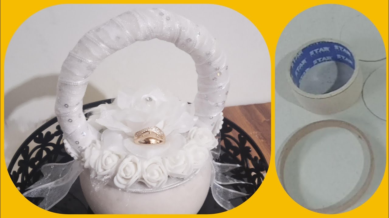 porte bague de fiançailles /tuto petite corbeille / recyclage /حامل خواتم