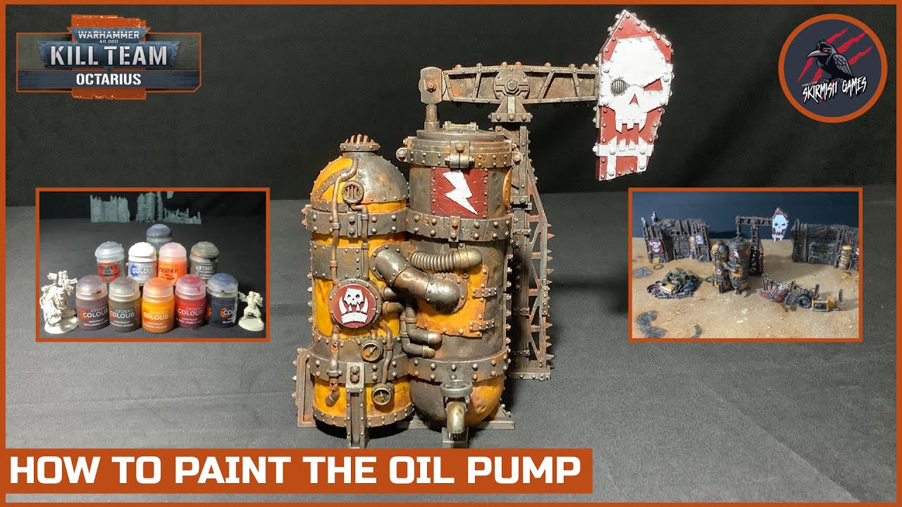 HOW TO PAINT KILL TEAM OIL PUMP - Quick & Easy Beginner Techniques - Octarius Terrain Warhammer 40k