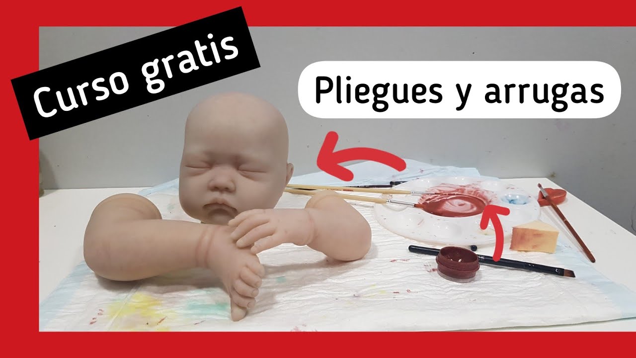 Curso gratis Bebé Reborn||| pliegues y arrugas.