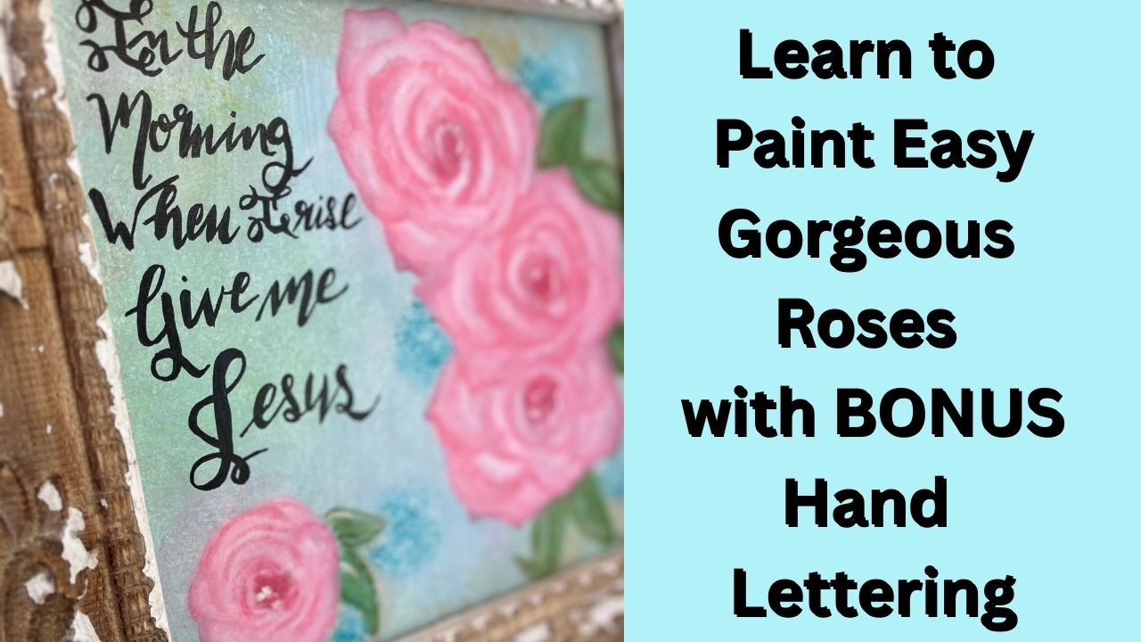 Abstract Roses Acrylic Painting Tutorial - Muted Roses Floral Painting - Easy Beginner Painting