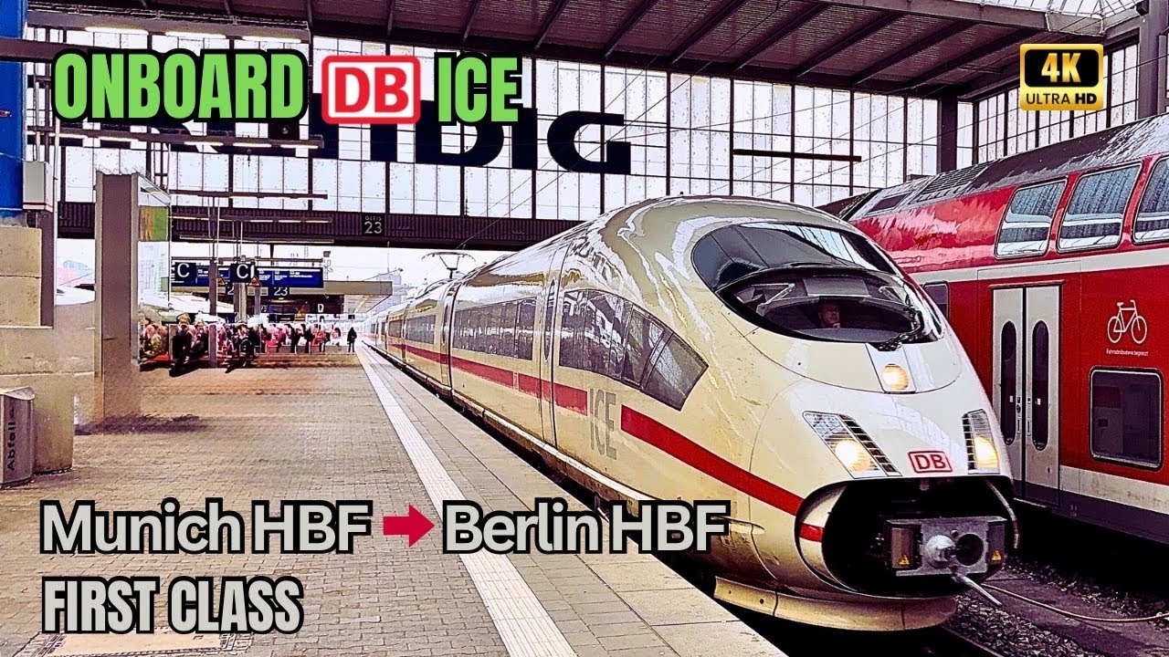 Deutsche Bahn ICE Sprinter at 300 KM/H First Class [4K] | Munich Hbf to Berlin Hbf in 4 Hours!!