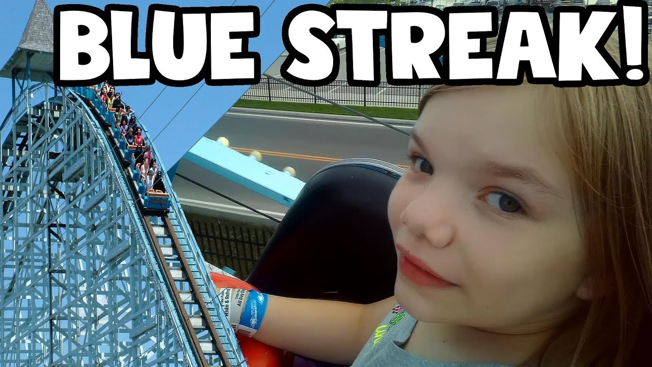 Rough Ride! Blue Streak Roller Coaster POV at Cedar Point