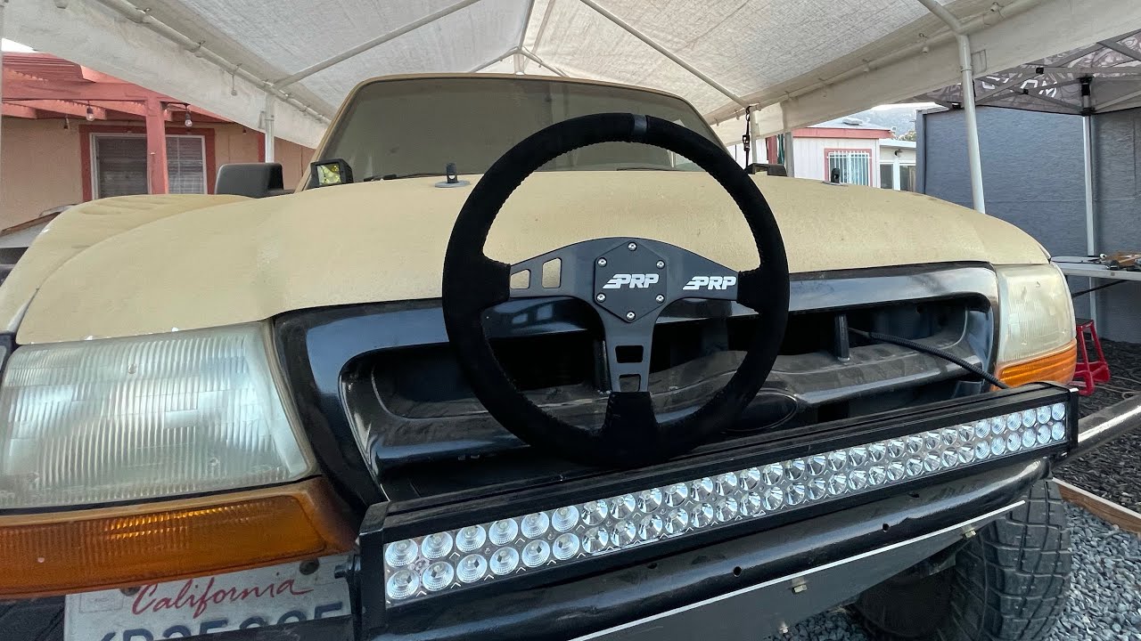 Ford Ranger Quick release Steering wheel Install || Ranger Build PT 8