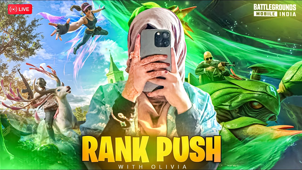 🇮🇳 DAY 7- CROWN To CONQUEROR ☠️🔥 | BGMI RANK PUSH | OLIVIA IS LIVE
