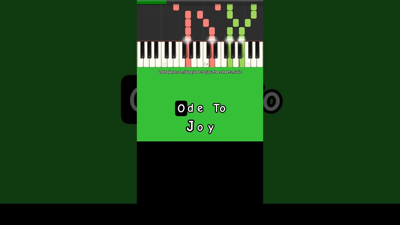 "Ode To Joy" piano tutorial with free sheet music