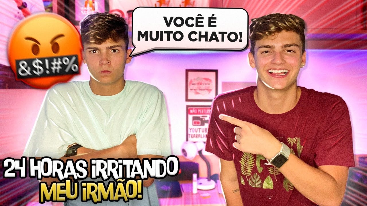 24 HORAS IRRITANDO MEU IRMÃO! •Irmãos Scribel•