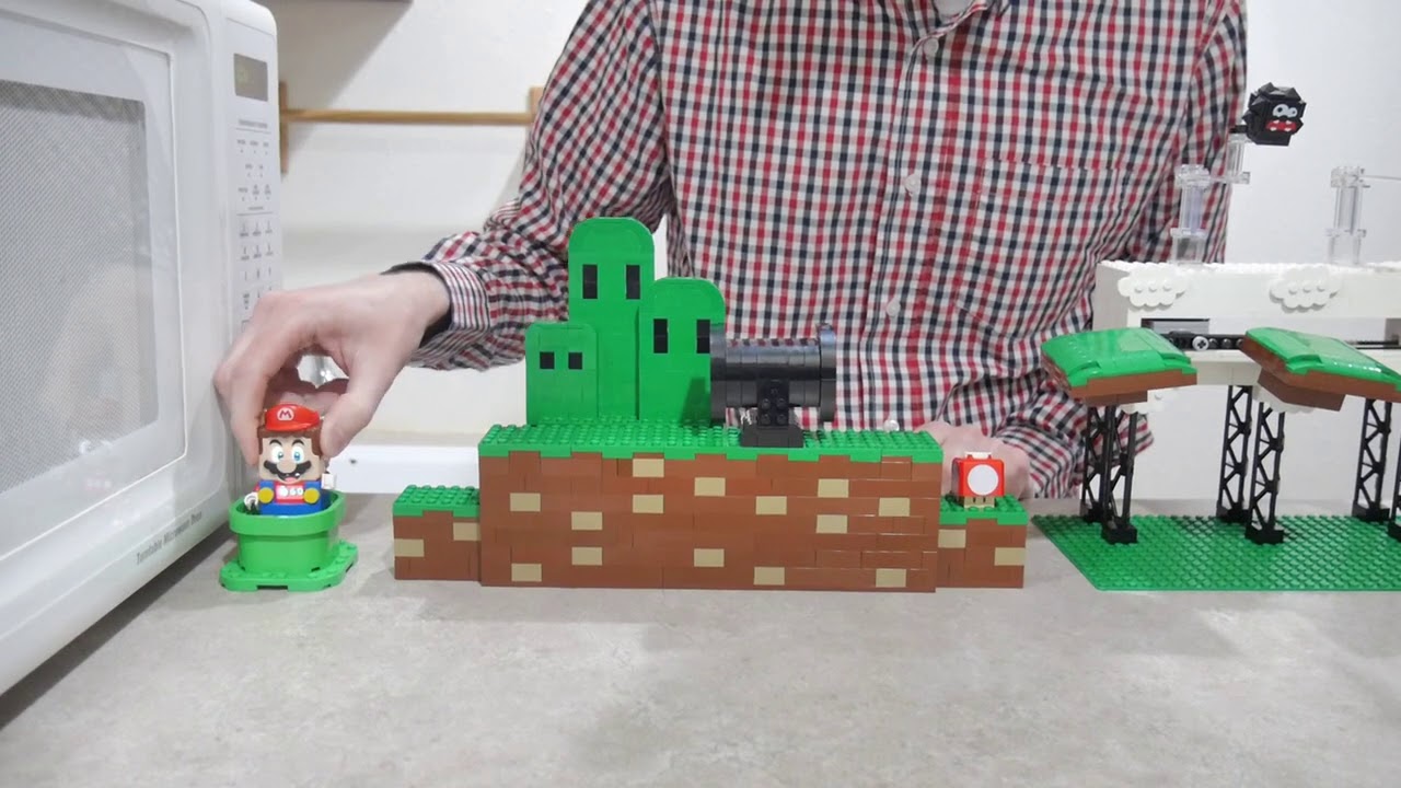 LEGO Mario MOC - Combined Plains Level with Mechanisms