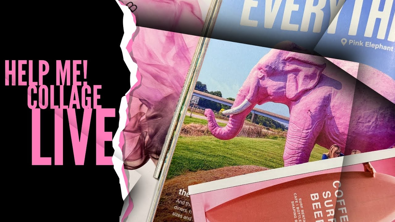 Think Pink! 🌸 Day 1 of Our Weekend Collage Art Collab (LIVE)