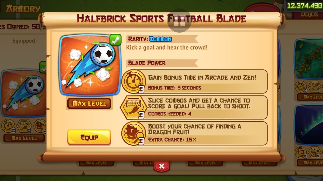 Fruit Ninja - New Blade Powers! Halfbrick Sports Football Blade!