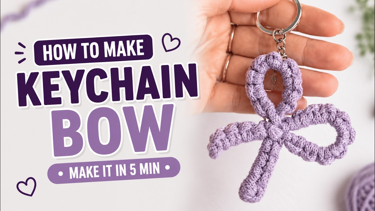 Macrame Bow Keychain Tutorial | Make It in Only 5 Minutes