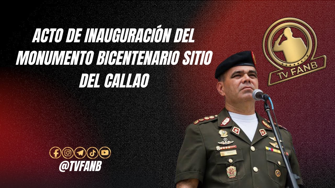 DE INAUGURACIÓN DEL MONUMENTO BICENTENARIO SITIO DEL CALLAO 23 ENE 26.