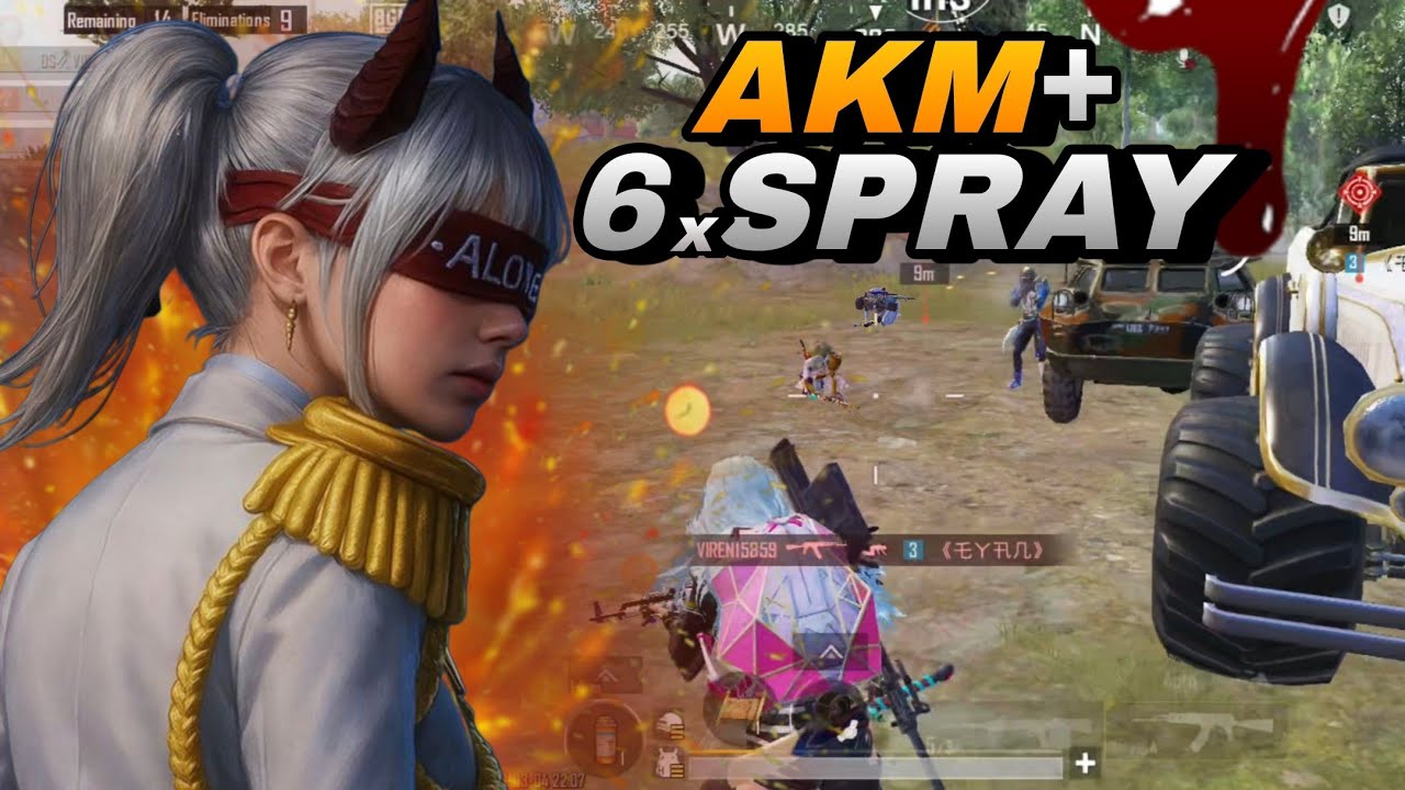 Akm+6x Spray//1vs4 Clutches//Bgmi Gameplay⚡⚡