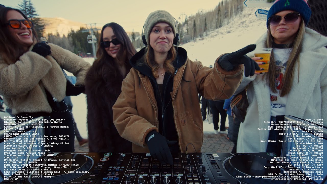 mixing dance music on the mountain