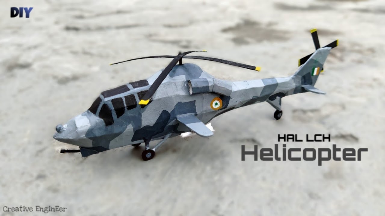 How to make HELICOPTER with paper | HAL LCH helicopter  | DIY Helicopter