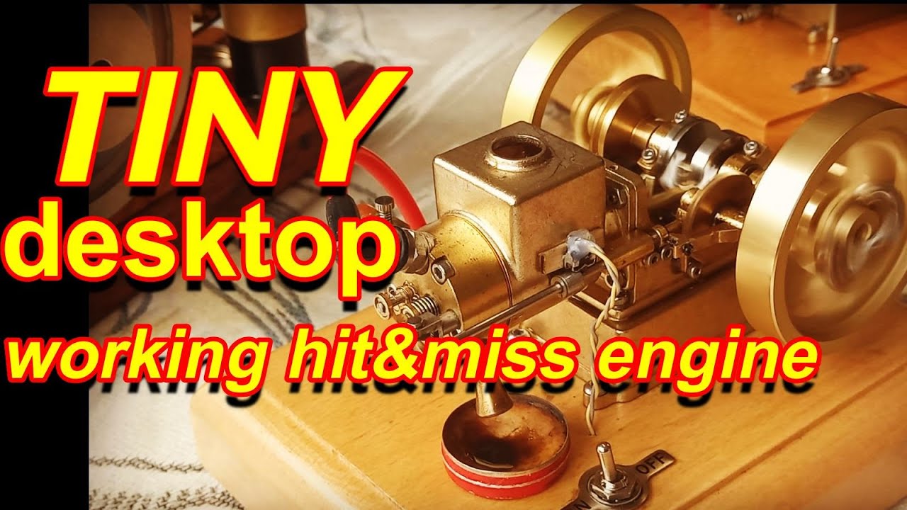 Китайский двигатель Hit and Miss Model 2023 года! Самая маленькая модель винтажного двигателя M17...