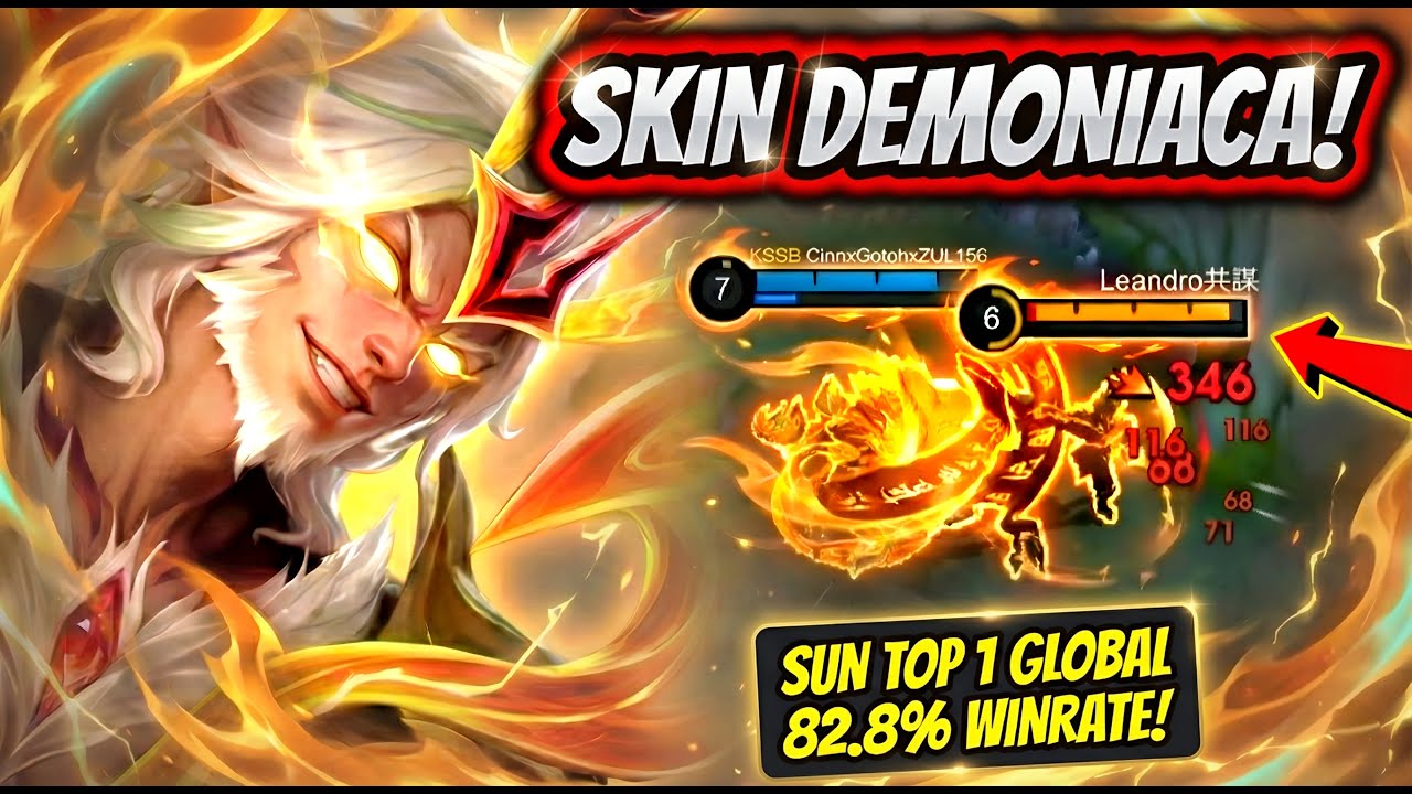 ¡EXPLOTA A TODOS SUS RIVALES CON LA NUEVA SKIN! SUN TOP 1 GLOBAL 82.8% WINRATE! | MOBILE LEGENDS