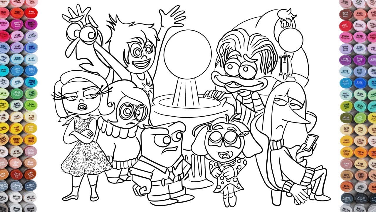 INSIDE OUT 2 Coloring pages!  | How to color Inside Out 2 Drawing