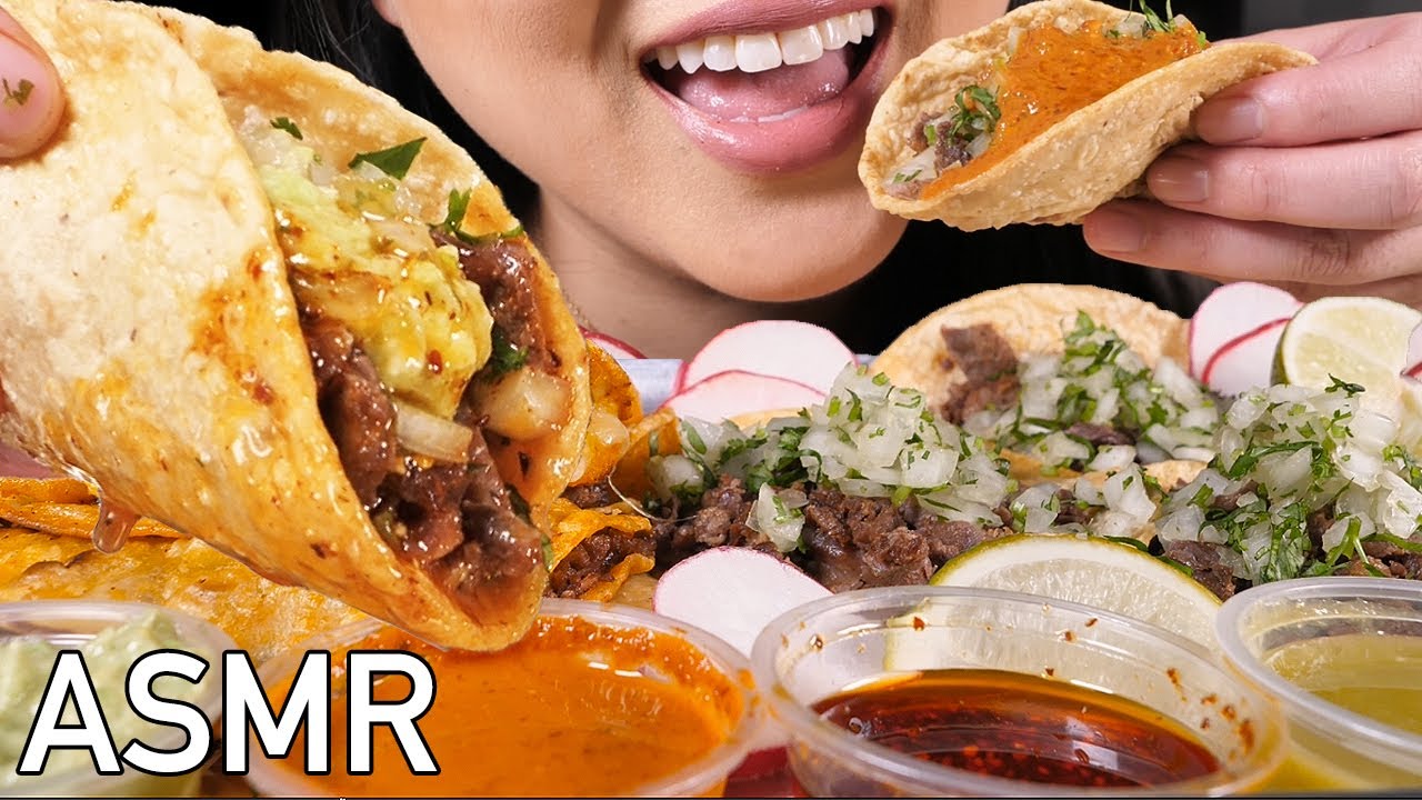 ASMR CRUNCHY BIRRIA & QUESO TACOS (Crunchy & Soft Eating Sounds) ASMR EATING NO TALKING | ASMR Phan