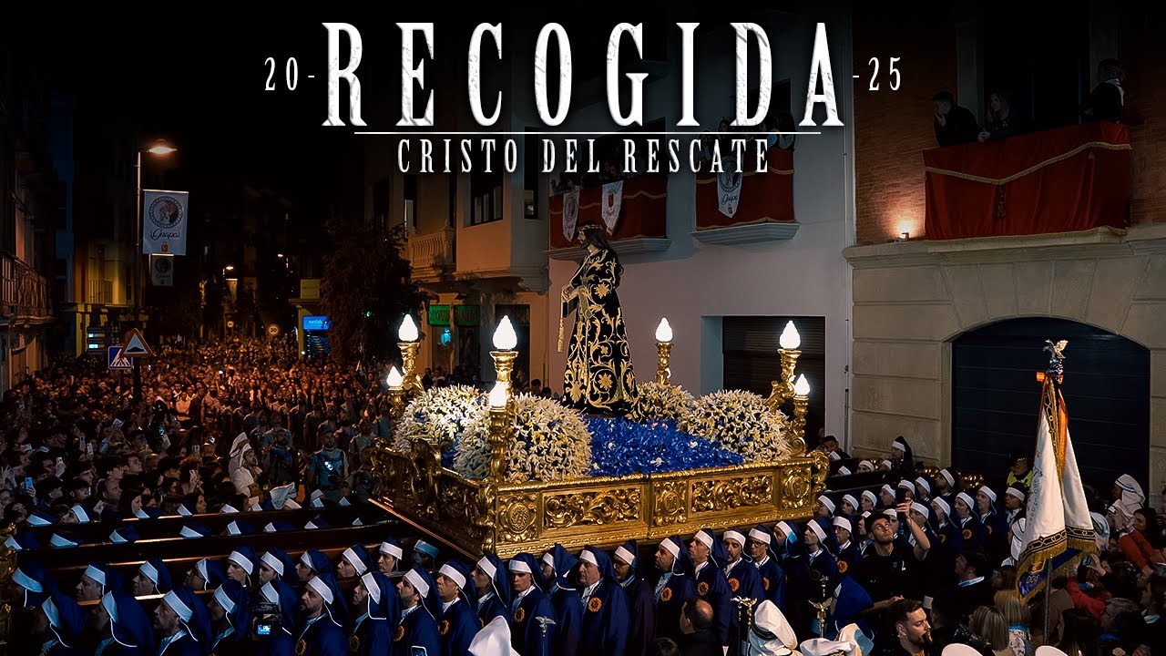 [4K] Recogida Sant&iacute;simo Cristo del Rescate Jueves Santo 2025 | Amargura de Lorca Paso Blanco